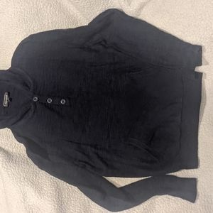 Express Navy Hooded Pullover Sweater